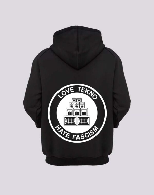 sudadera love tekno hate fascism