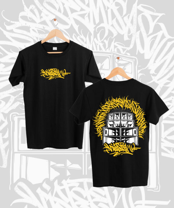 camiseta the only good system is a sound system calligraffiti